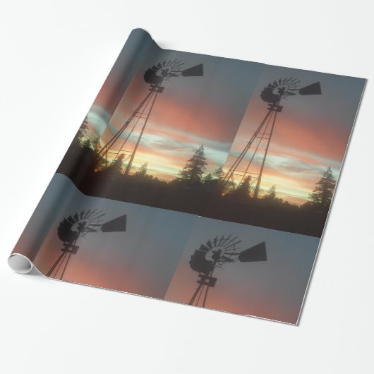 Windmill Sunsey Cadeaupapier (Uitgerold)