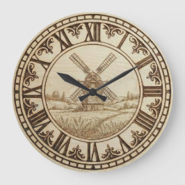 Windmill - Wall Clock  Grote Klok