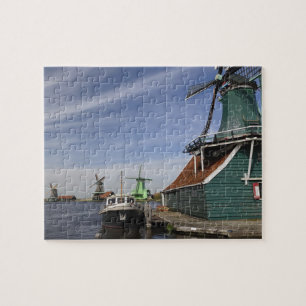 Windmill, Zaanse Schans, Holland, Nederland Legpuzzel