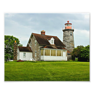 Windmillpuntvuurtoren, ChamPlain VT-foto Foto Afdruk
