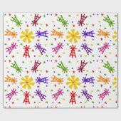 Windmills Aangepaste achtergrond Verpakkingspapier Cadeaupapier (Vlak)