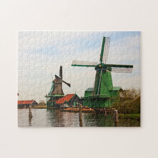 Windmills Classic Dutch Historic Jigzaag Puzzle Legpuzzel (Horizontaal)