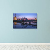 Windmills et pont-levis à l'impression de toile co (Insitu (Plancher de Bois))