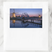 Windmills et un autocollant rectangulaire de pont- (Sac)