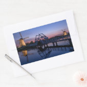 Windmills et un autocollant rectangulaire de pont- (Enveloppe)
