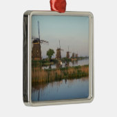 Windmills, Kinderdijk, Nederland Metalen Ornament (Rechts)