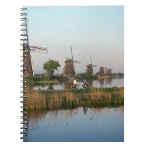 Windmills, Kinderdijk, Nederland Notitieboek