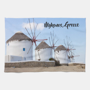 Windmills, Mykonos, Griekenland Theedoek