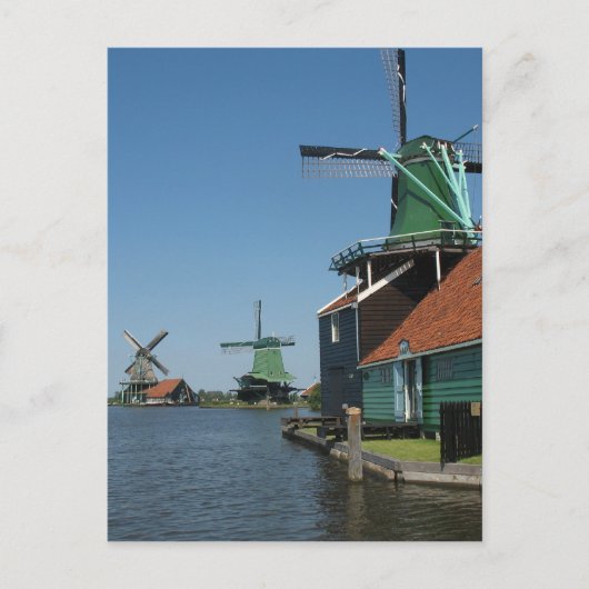 Windmills Zaanse Schans in Nederland Briefkaart (Voorkant)