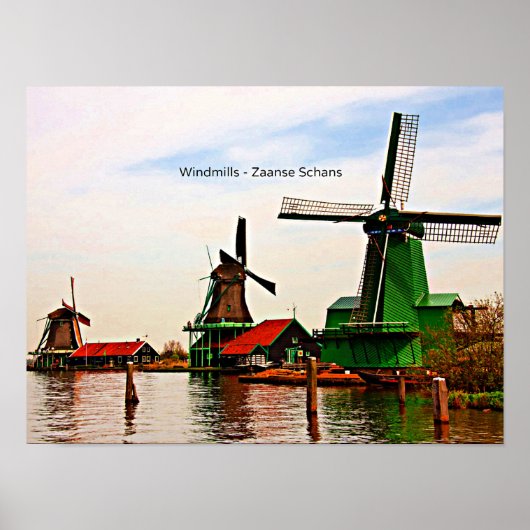 Windmills-Zaanse Schans Poster (Voorkant)