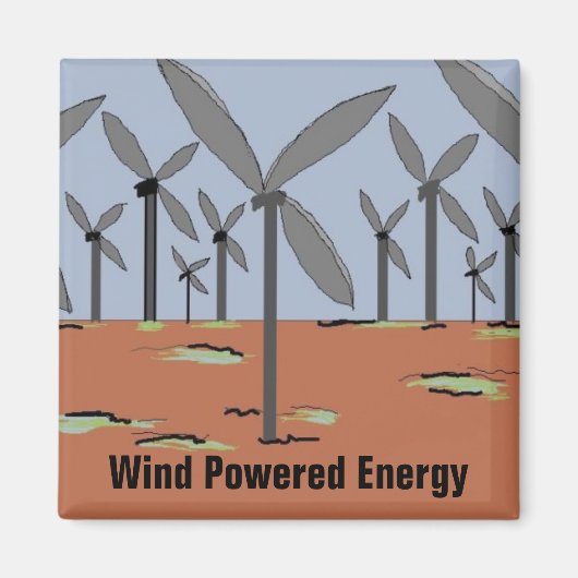 Windmolen Aangedreven Windmolens Magneet (Voorkant)