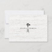 Windmolen Barn Wedding Reply Invitation Kaart (Achterkant)