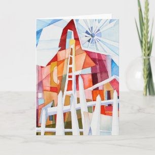 Windmolen Boerderij Blank Kaart