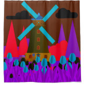 Windmolen Douchegordijn (Voorkant)