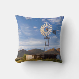 Windmolen En Dam In De Karoo Bij Zonsopgang Kussen