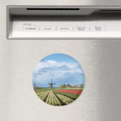 Windmolen en tulpen landschap rond magneet (Insitu (Vaatwasser))