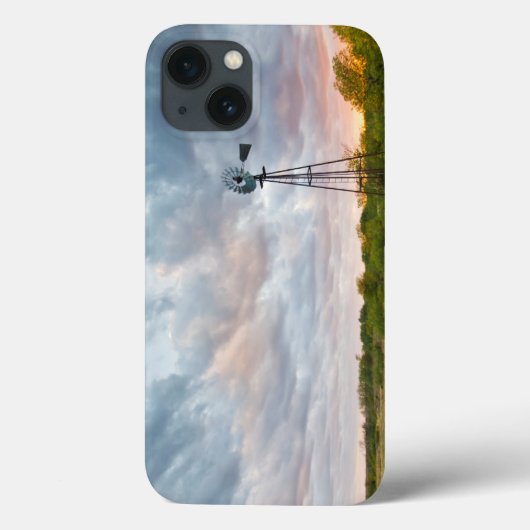 Windmolen en wolken op zonsondergang Case-Mate iPhone case (Achterkant)