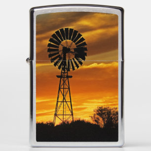 Windmolen en zonsondergang, William Creek, Oodnada