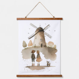 Windmolen Hangend Wandkleed