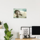 Windmolen in de hemel poster (Thuiskantoor)