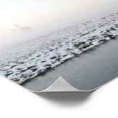 Windmolen in de sneeuw in het poster van de winter (Hoek)