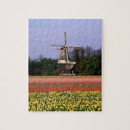 Windmolen in gloeilampen legpuzzel (Verticaal)