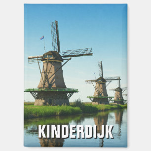 Windmolen in Kinderdijk Nederland Magneet