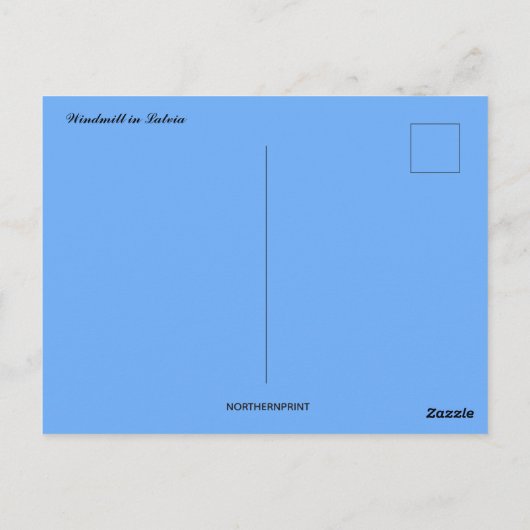 Windmolen in Letland Briefkaart (Achterkant)