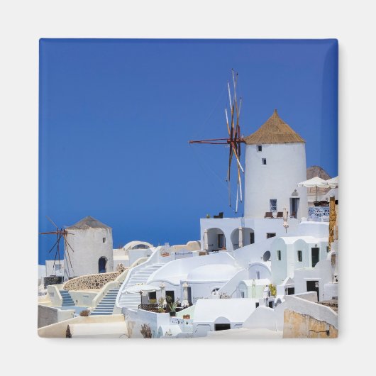 Windmolen in Oia, Santorini, Griekenland Magneet (Voorkant)