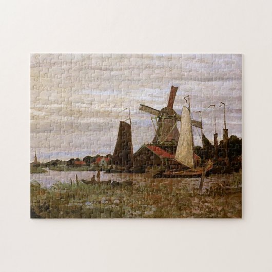 Windmolen in Zaandam Monet Fine Art Legpuzzel (Horizontaal)