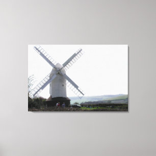 Windmolen: Jack & Jill Sussex UK Fotografie Canvas Afdruk