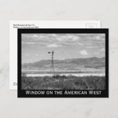 Windmolen Low Desert Zwart-wit Briefkaart (Voorkant / Achterkant)