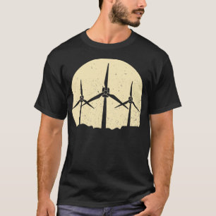 Windmolen milieu wind technicus en macht t-shirt