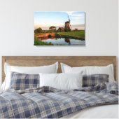 Windmolen op het platteland in Holland canvas (Insitu (Slaapkamer))