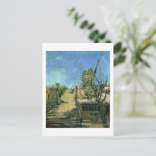 Windmolen op Montmartre (F271) Van Gogh Fine Art Briefkaart (Staand voorkant)