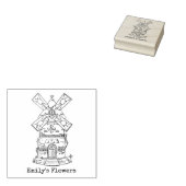 Windmolen Rubberstempel (Gestempeld)