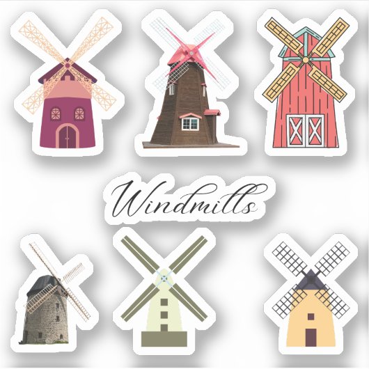 Windmolen Stickers (Voorkant)