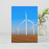 Windmolen Turbines Dank u kaart (Staand voorkant)