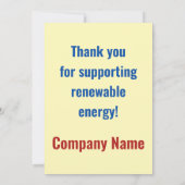 Windmolen Turbines Dank u kaart (Achterkant)