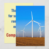 Windmolen Turbines Dank u kaart (Voorkant / Achterkant)