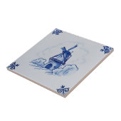 windmolen van delft tegels, replicatie tegeltje (Zijkant)
