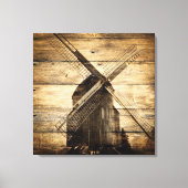 windmolen van primitief boerderij western land canvas afdruk (Voorkant)