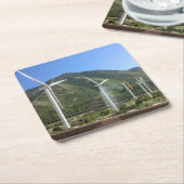 Windmolen Vierkante Kartonnen Onderzetter (Schuin)