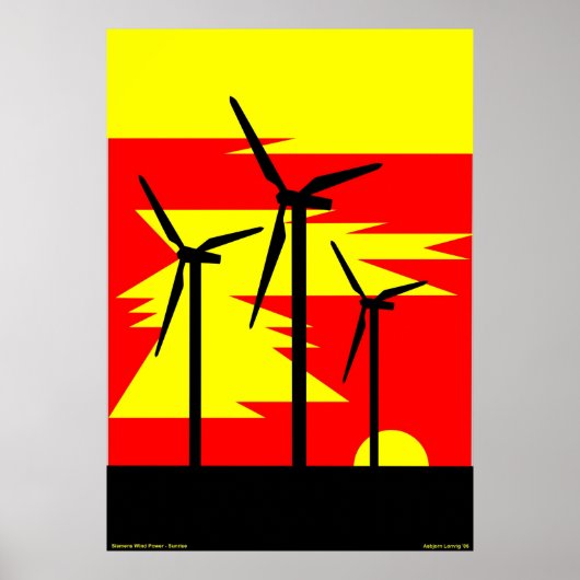 Windmolen - Zonnegeur - Siliemens windenergie Poster (Voorkant)