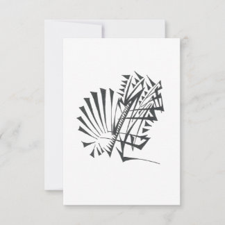 Windmolen Zwart Wit Abstract Tribal Tattoo Kunst Bedankkaart