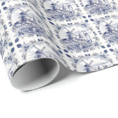 windmolenboot Delft Blue Cadeaupapier (Rol Hoek)