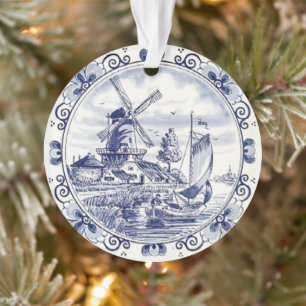  windmolenboot Delft Blue Ornament