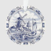  windmolenboot Delft Blue Ornament (voorkant)