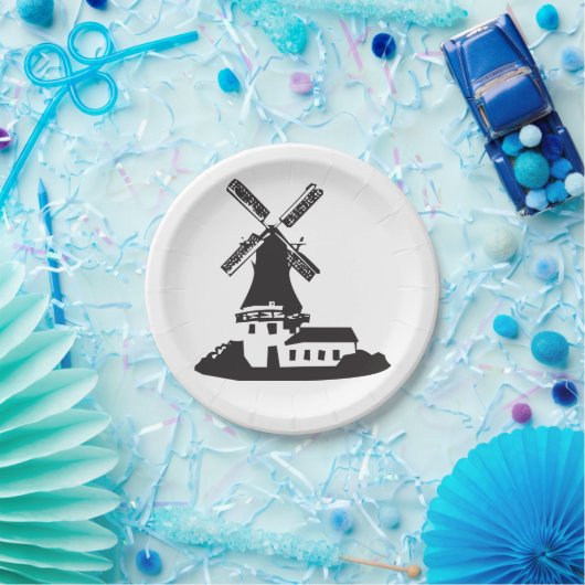 Windmolengebouw Papieren Bordje (Feest)