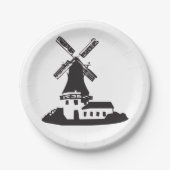 Windmolengebouw Papieren Bordje (Voorkant)